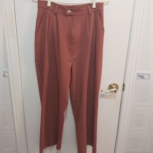 LUNA Mauve Wide Leg Polyester Pants Size Large (L)